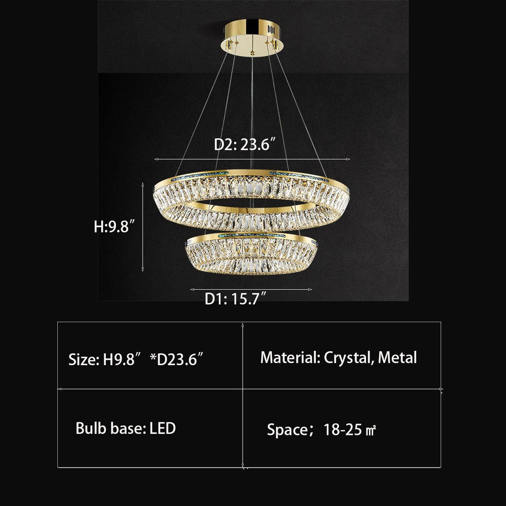 Light Luxury Creative Multi-Layer Shell Crystal Art Chandelier for Living / dining Room
