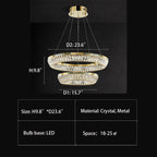 Light Luxury Creative Multi-Layer Shell Crystal Art Chandelier for Living / dining Room