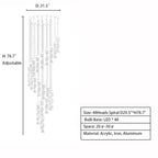 Extra Large Acrylic Spiral Dna Chandelier for High-Ceiling Room