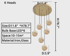 Nordic Planet Multi-Light Globe Staircase Chandelier