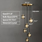 Post-Modern Extra-Long Pendant Light Fixtures for Staircase / high-Ceiling Space / foyer