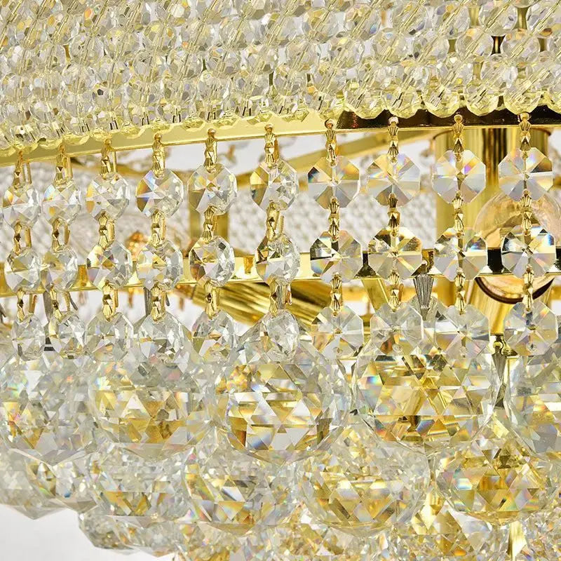Kaler Elegant Luxury Living Room Three Tier Crystal Chandelier 30-Inch