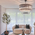 Modern Luxury 2-Tier Glass Chandelier