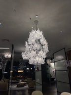 Modern Creative Clear Crystal Maple Leaf Chandelier for Living Room / bedroom