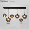 Modern Smoke Gray Glass Lamp Designer Chandelier for Cafe / kitchen Island / dining Room Style B