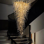 Branch Water Drop Crystal Chandelier for Foyer / staircase