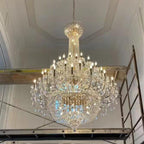 Extra Large European-Style Multi-Layers Candle Luxury Crystal Chandelier Gold Art Foyer / staircase Decorative