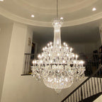Extra Large European-Style Multi-Layers Candle Luxury Crystal Chandelier Gold Art Foyer / staircase Decorative