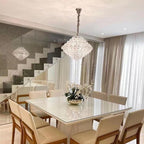Aesthetic Luxury Conical Crystal Chandelier for Living / dinning Room / foyer / hallway / staircase