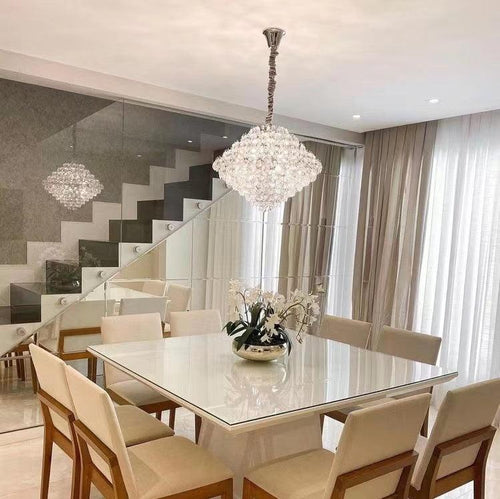 Aesthetic Luxury Conical Crystal Chandelier for Living / dinning Room / foyer / hallway / staircase