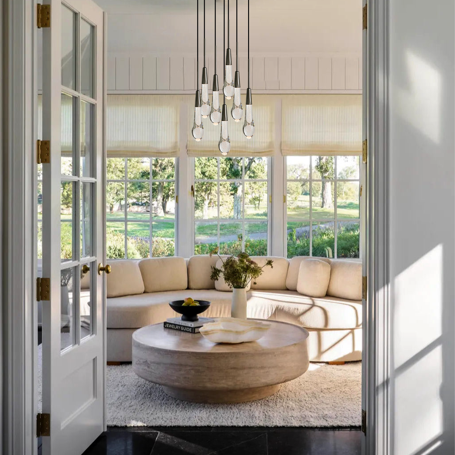 Soltaire Cluster Crystal Pendant 3 Light 5 Light 7light