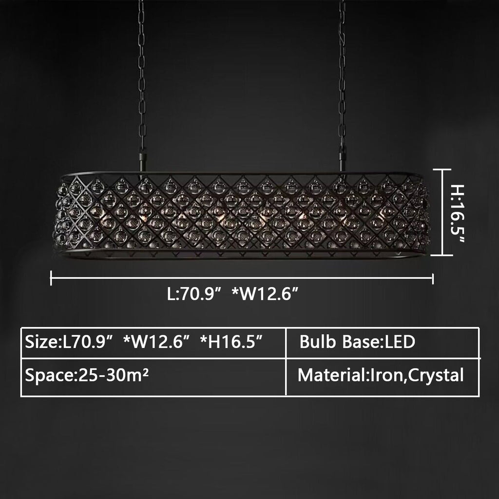 Post-Modern Raindrop Crystal Chandelier Rectangle / round Light for Living Room / dining Table