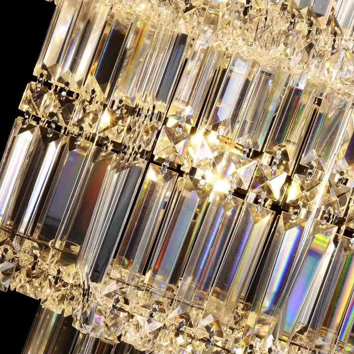 Extra Large Plaza Hall Multi-Tier Crystal Chandelier Foyer Living Room Staircase Ceiling Lighting in Chrome /