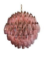 Murano Chandelier – Poliedri -140 Glass – Pink