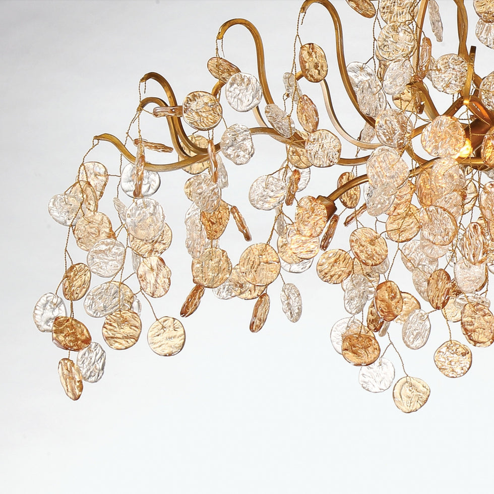 Lignia Crystal Branch Gold Artistic 33-InchChandelier