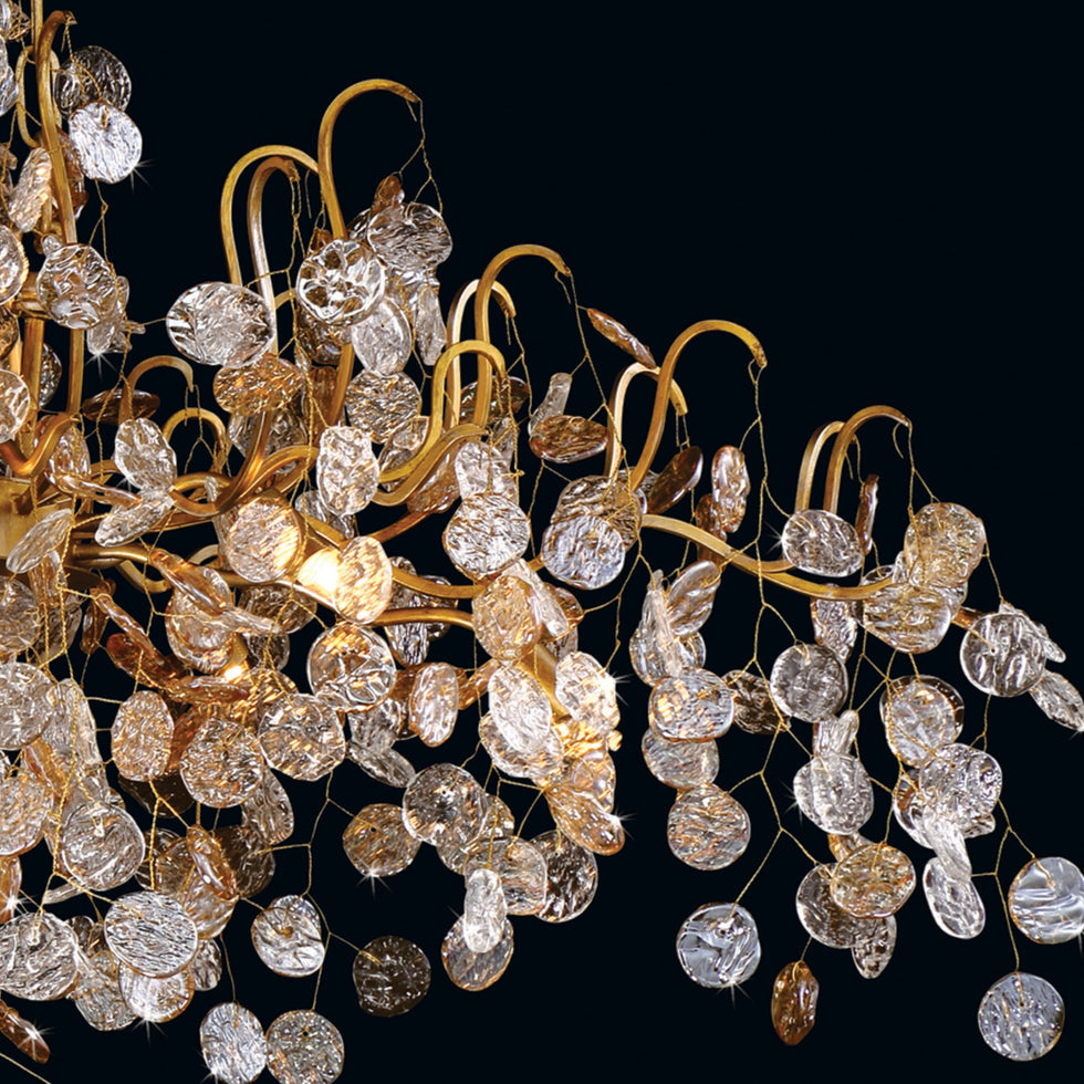Lignia Crystal Branch Gold Artistic 33-InchChandelier