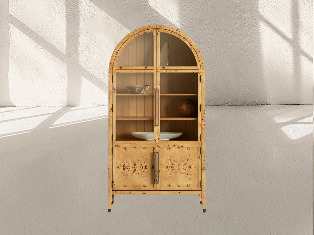 Hattie Burl Glass Cabinet