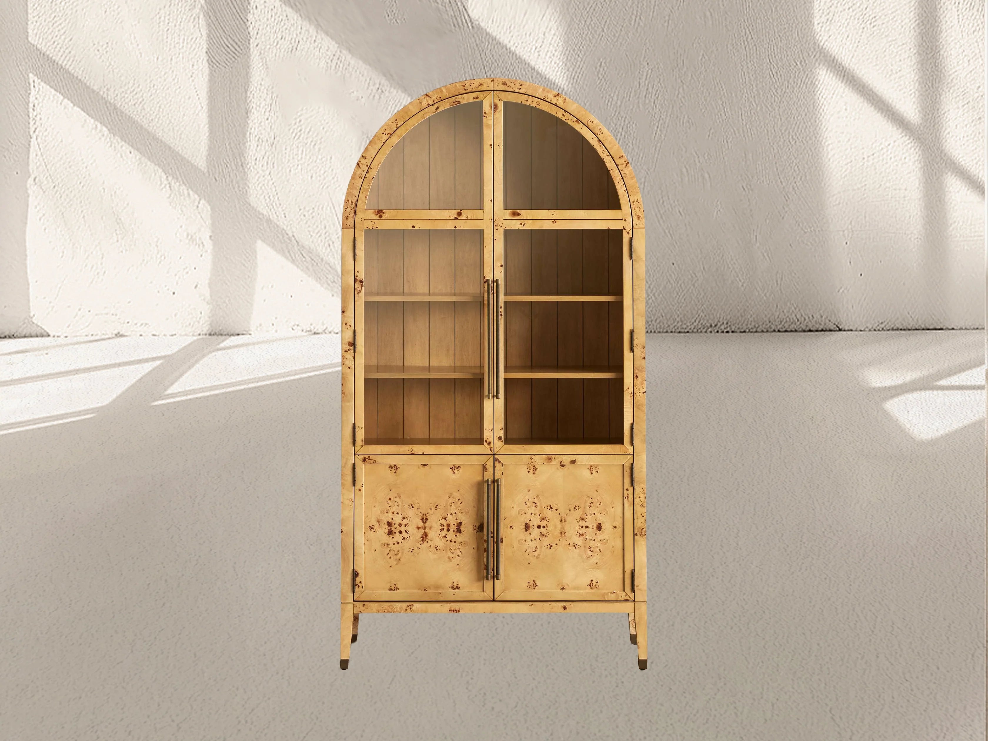 Hattie Burl Glass Cabinet