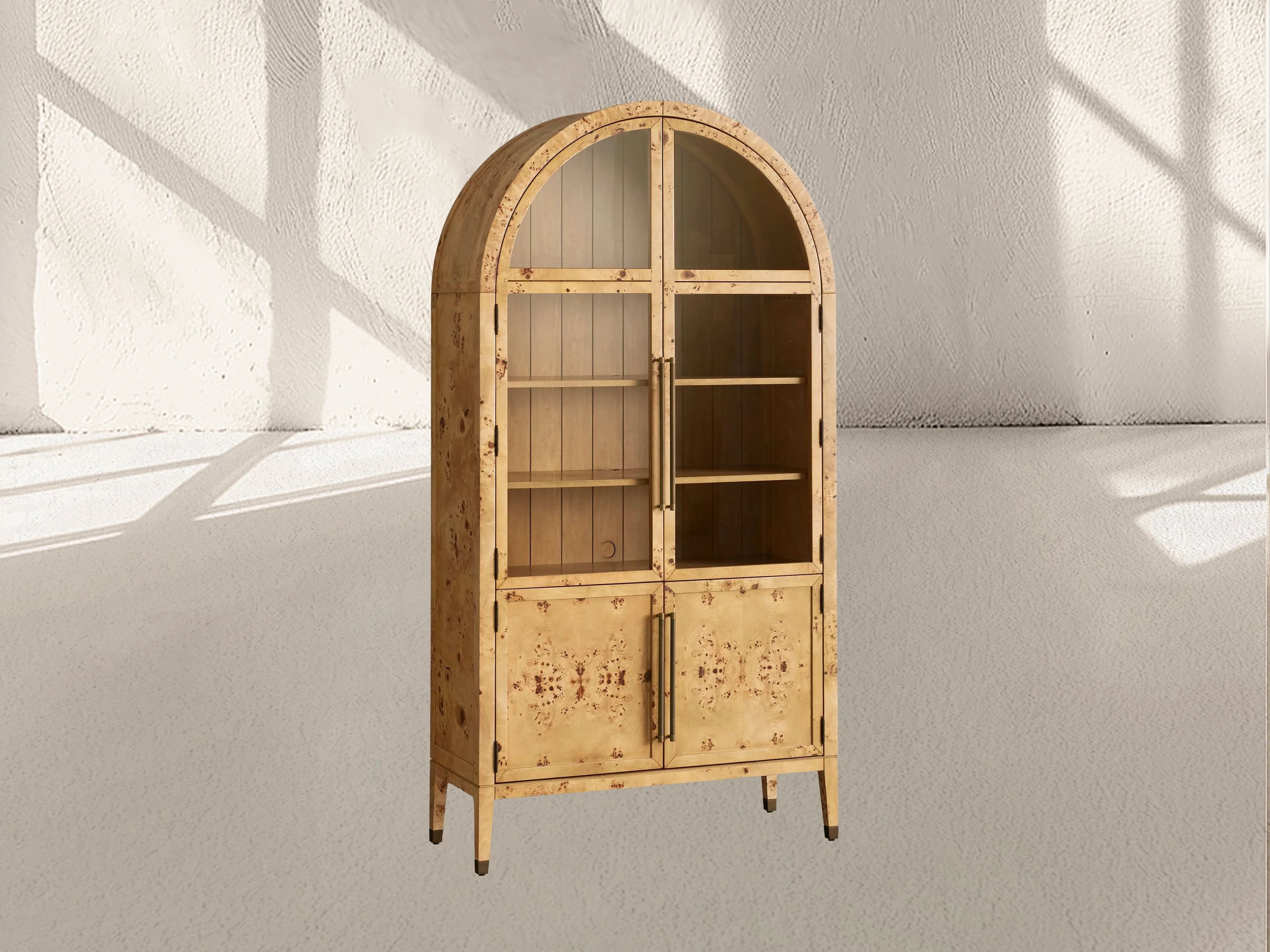 Hattie Burl Glass Cabinet