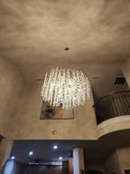Modern Round / rectangular Floral Branch Crystal Chandelier for Low-Ceiling