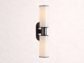 Harlin 2-Light Bronze Wall Sconce in Milk
