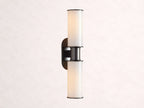 Harlin 2-Light Bronze Wall Sconce in Milk