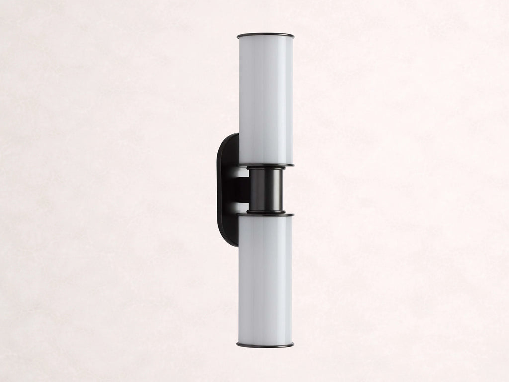 Harlin 2-Light Bronze Wall Sconce in Milk