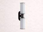 Harlin 2-Light Bronze Wall Sconce in Milk