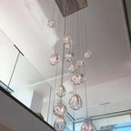 Modern Nordic Style Hand Blown Glass Pendant Crystal Chandelier for Dining Room / living Room / stairwell