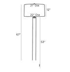 Russel Floor Lamp 76026-693 technical dimension drawing