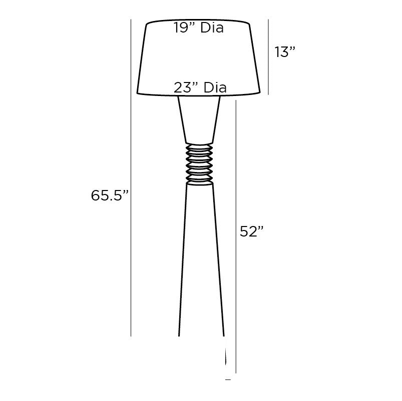 Sedona Floor Lamp 76034-636 technical dimension drawing
