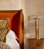 Fluted Glass Table Lamp in Antique Brass - Erhaus product image 3
