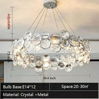 Designer Crystal Chandelier for Living Room Bedroom Ceiling Light