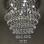 Modern Flush Mount Crystal Raindrop Chandelier for Living / dining Room