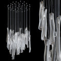 Luméa Organic Glass Tube Cluster Chandelier