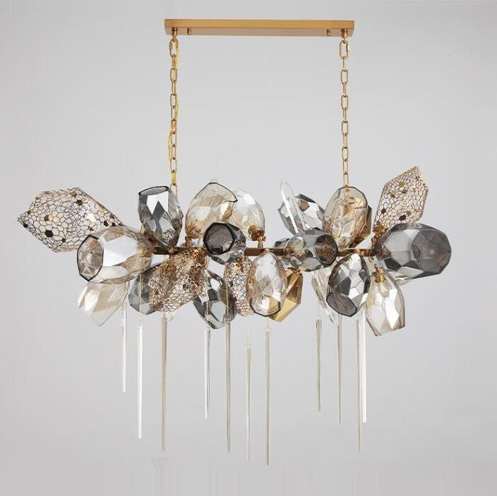 Glass Chandelier Italian Light Luxury Light for Dining Room / living Room