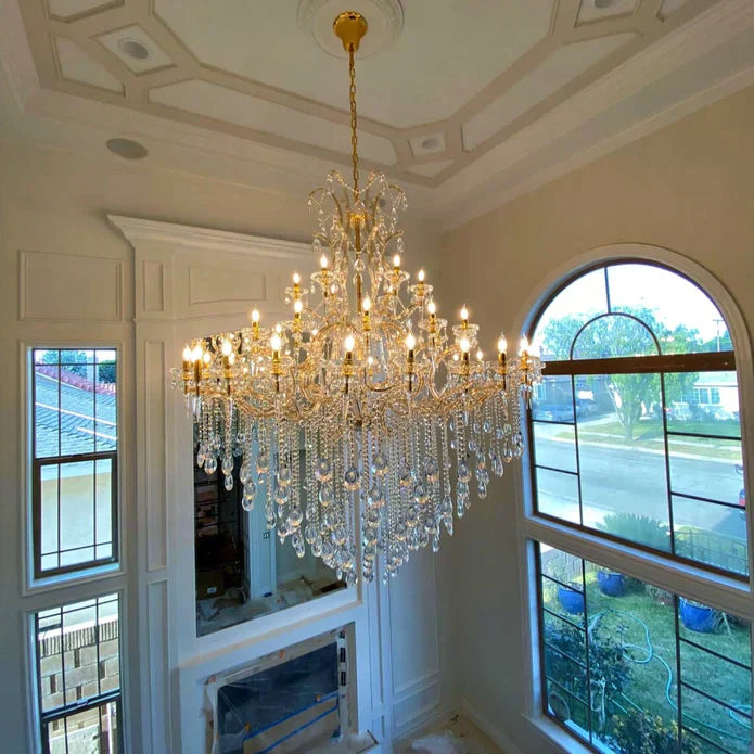 Classic Modern Multi-Layers Crystal Chandelier for Staircase / foyer / villa