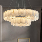 Halos Alabaster Round / square Chandelier