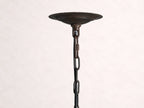 Wooden Beaded Geode Chandelier in Natural