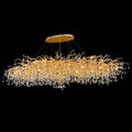 Le Saint Branch Brass Linear Teardrop Chandelier