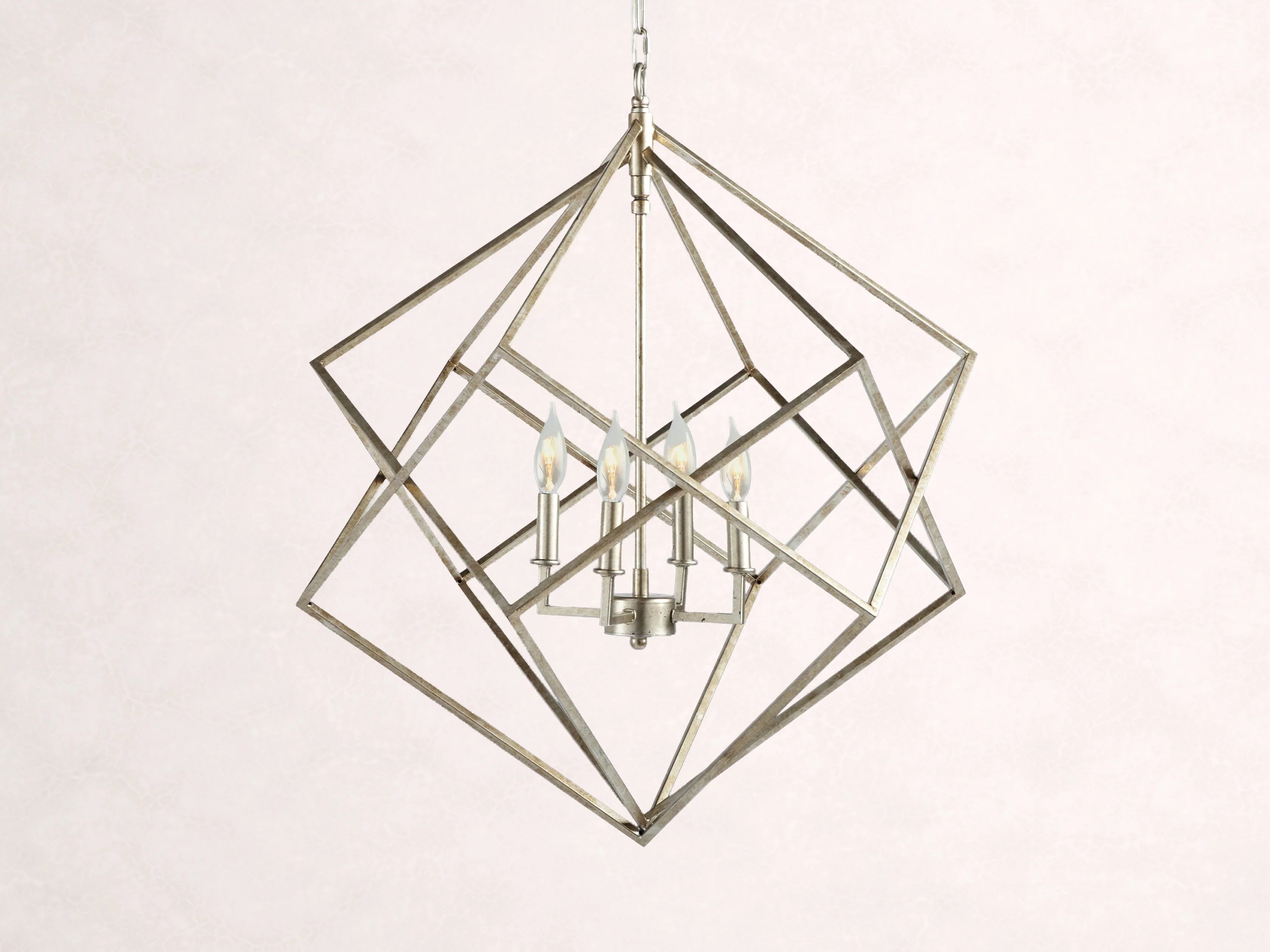 Geode 30-InchChandelier in Silver
