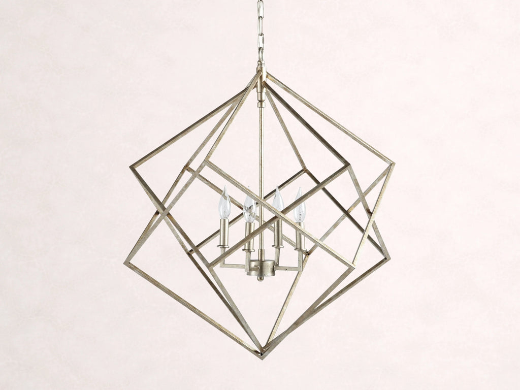 Geode 30-InchChandelier in Silver