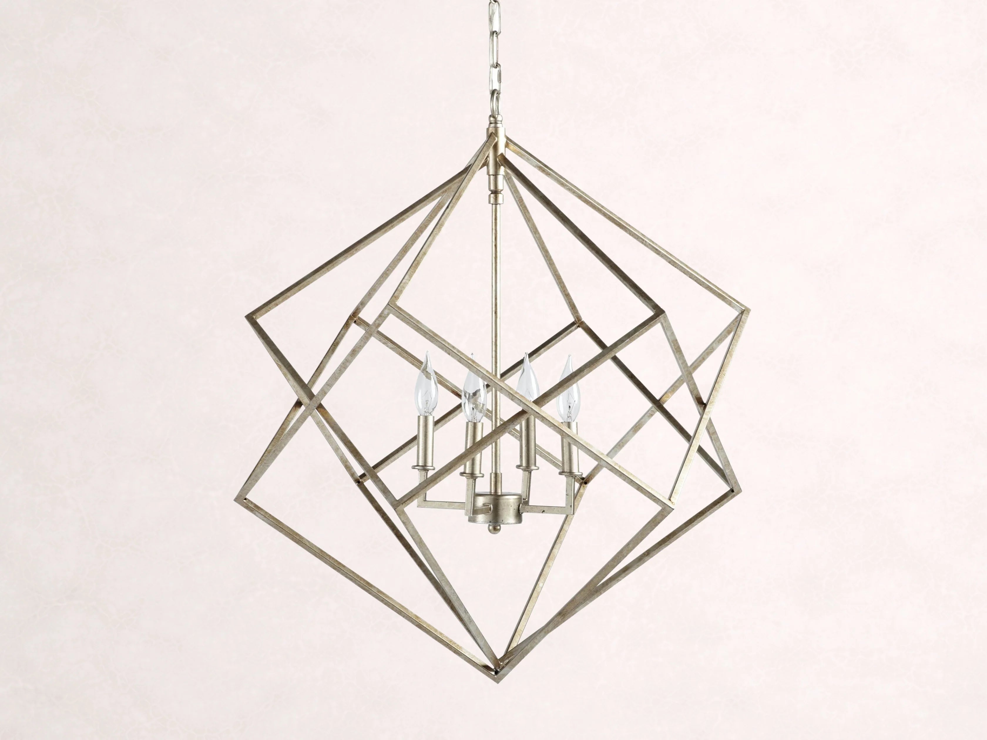 Geode 30-InchChandelier in Silver