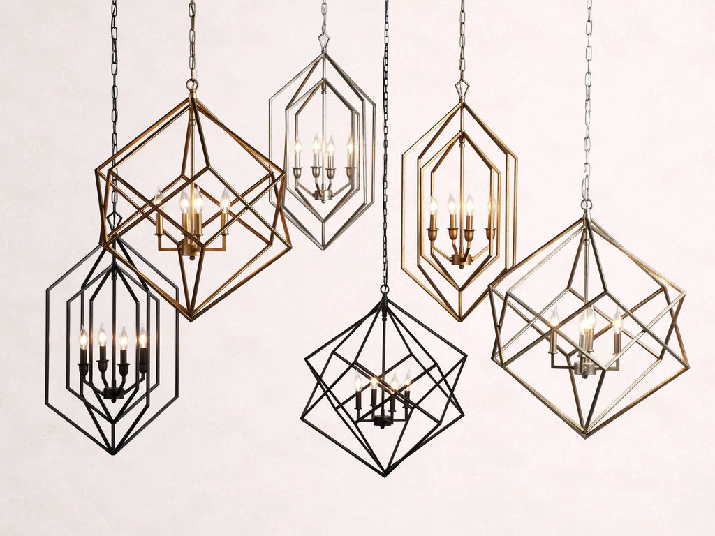 Geode 30-InchChandelier in Silver