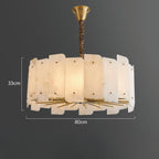 Alabaster Lorry Round Chandelier 20-Inch31"