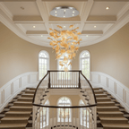 Multicolor Crystal Spiral Maple Leaf Chandelier