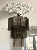 Murano Glass Chandelier – 52 Tubes – Smoked