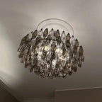 Murano Chandelier – Poliedri – 185 Glass – Smoked / transparent