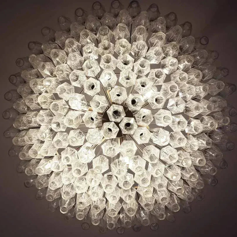 Murano Chandelier – Poliedri – 185 Glass – Iridescent