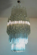 Murano Glass Chandelier – 242 Prisms – Transparent